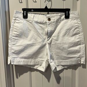 Old Navy White Bermuda Shorts Lightweight Cotton Twill